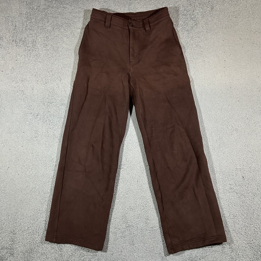 TNA Aritzia Carpenter Pants Size XS Brown Twill Straight Leg 100% Cotton #3786